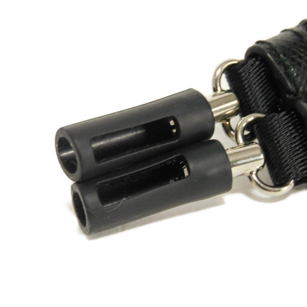 Used PRADA AirPods Carry Necklace Rubber Magnet Earphone D Ring Silver Logo Nylon Black Strap 2ZD007
