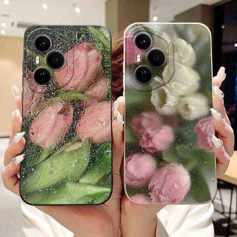 For Honor 400 Pro Honor400 Beautiful Bow Rose Painting Phone Case For Honor 400 400Pro 5G Soft Silicone Cases