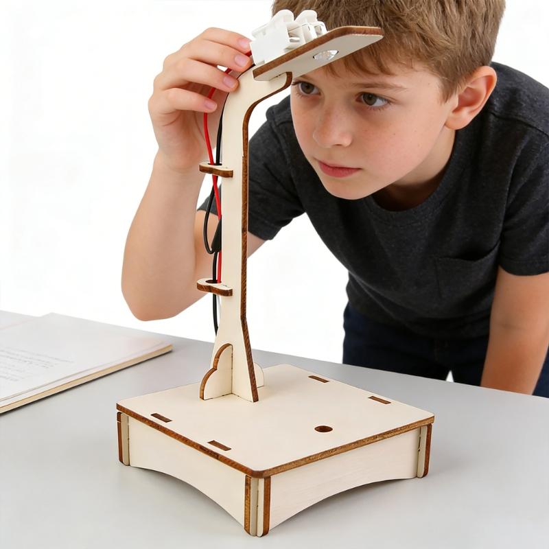 Hands On Physics Learning Set Wooden Assembly Voice Operated Desk Lamp For School And Home Encouraging Imagination