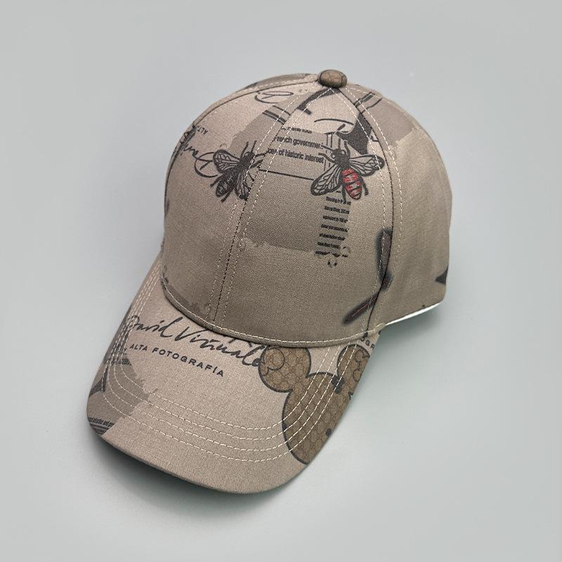British Cartoon Print Owl Letter Baseball Cap Men'S And Women'S Sunshade Personality Street Cap