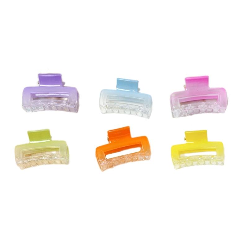 Pack of 10 Gradual Color Mini Hair Claw Clip Korean Style Sweet Girls Bangs Broken Hairpins for Quick Hairstyling