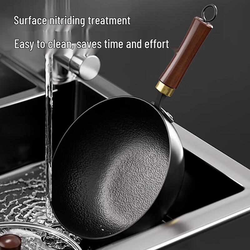 Baishide 24CM Japanese-style Refined Iron Non-stick Wok