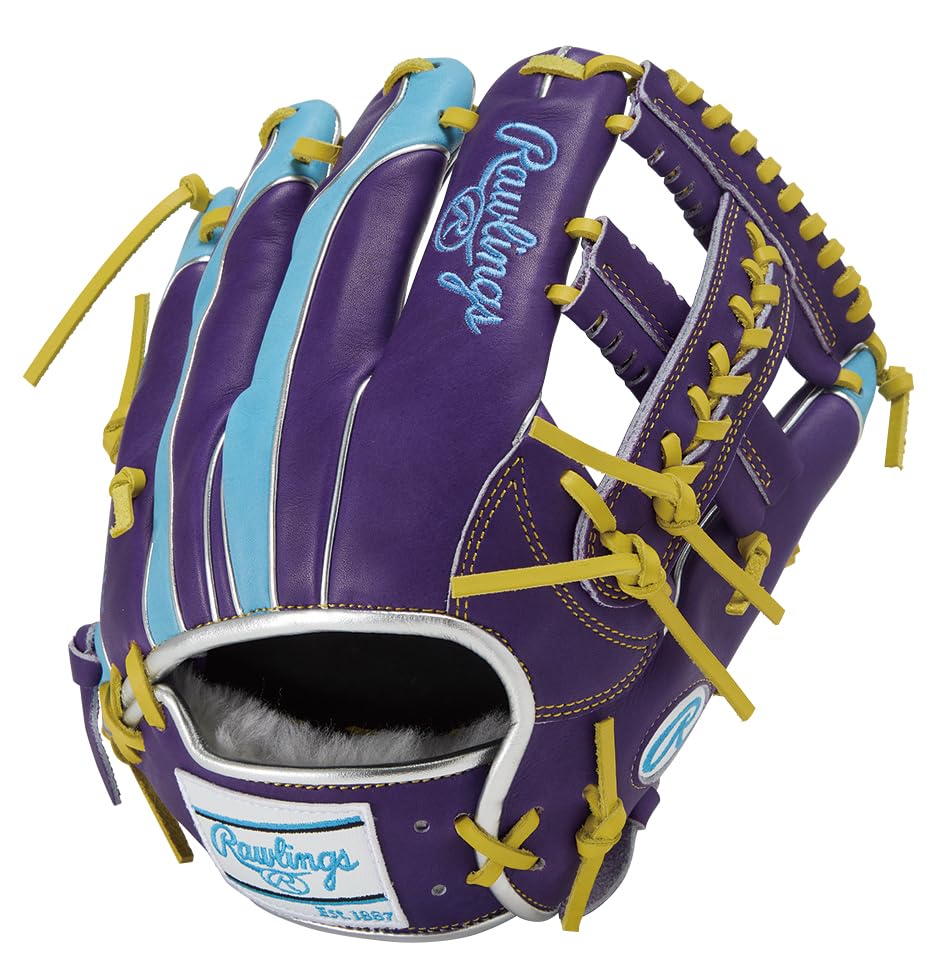 

Rawlings PRO EXCEL Wizard COLORS GR5FHW2CCK4MG Бейсбольная перчатка для броска HOH® #02, Мягкая, Для инфилдера, Фиолетово-саксофонная, 11,5 дюймов, Для правой руки