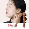 Ruyi Gua Sha Massage Tool Sandalwood Handle Manual Massager Face Roller Massager  Eye Area