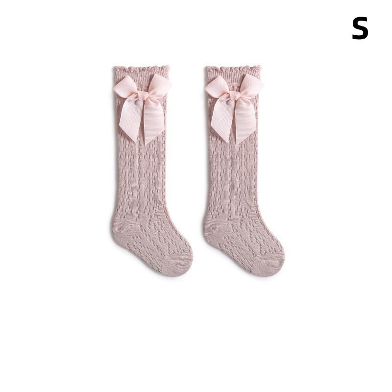 Baby Girl Socks Summer Thin Mesh Breathable High Tube Anti Mosquito Toddler Socks for 0-3Y