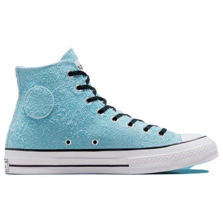 Converse Stussy X Chuck 70 High Sky Blue Unisex Sneakers Egret Black A07663C