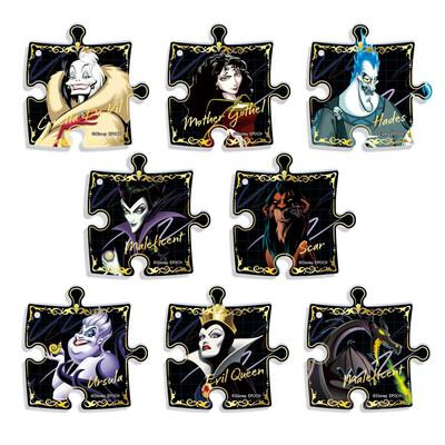 Disney Villains Puzzle Badge Acrylic Badge Safety Pin 8-Pack Box PB-03 EPOCH