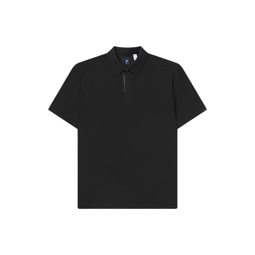 

FILA Solid Color Pullover Short Sleeve Polo Shirt Men tops Black F11M332105F-BK M