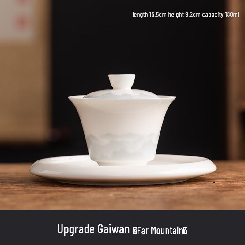 Ceramic Tea Cup Set with Lidded Bowl