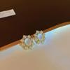 Large Retro 925 Pearl Earrings with Niche Ear Buckles for Women