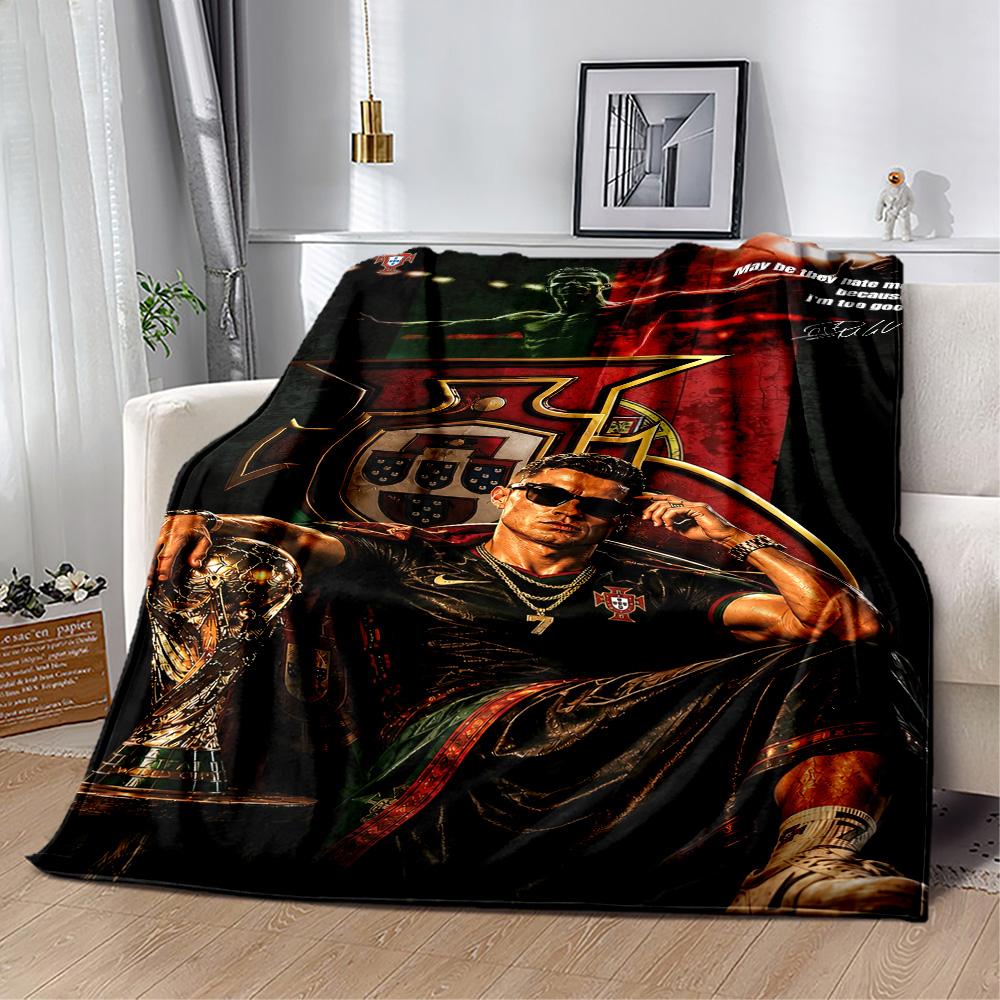 Cristiano Ronaldo Blanket Comfortable Great For Bed Bedding Sofa Allseason Use Stylish Decor Suitable For Gifting Relatives And Friends