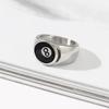 Punk Style Billiard Number Black 8 Opening Adjustable Rings Metal Alloy Rings Fashion Hip Hop Rock Jewelry For Women And Men