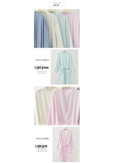 Cotton Crepe Yukata Bathrobe: 26 Styles Spring/Summer, Unisex, Lightweight Pajamas & Home Robe for Couples.