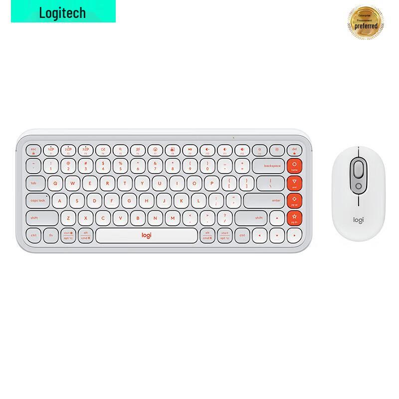 Logitech POP ICON COMBO Dual-Mode Wireless Keyboard Mouse Set