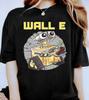 Camiseta Unissex Adulto e Infantil Disney Pixar Wall-E e Eva Círculo Retro Legal