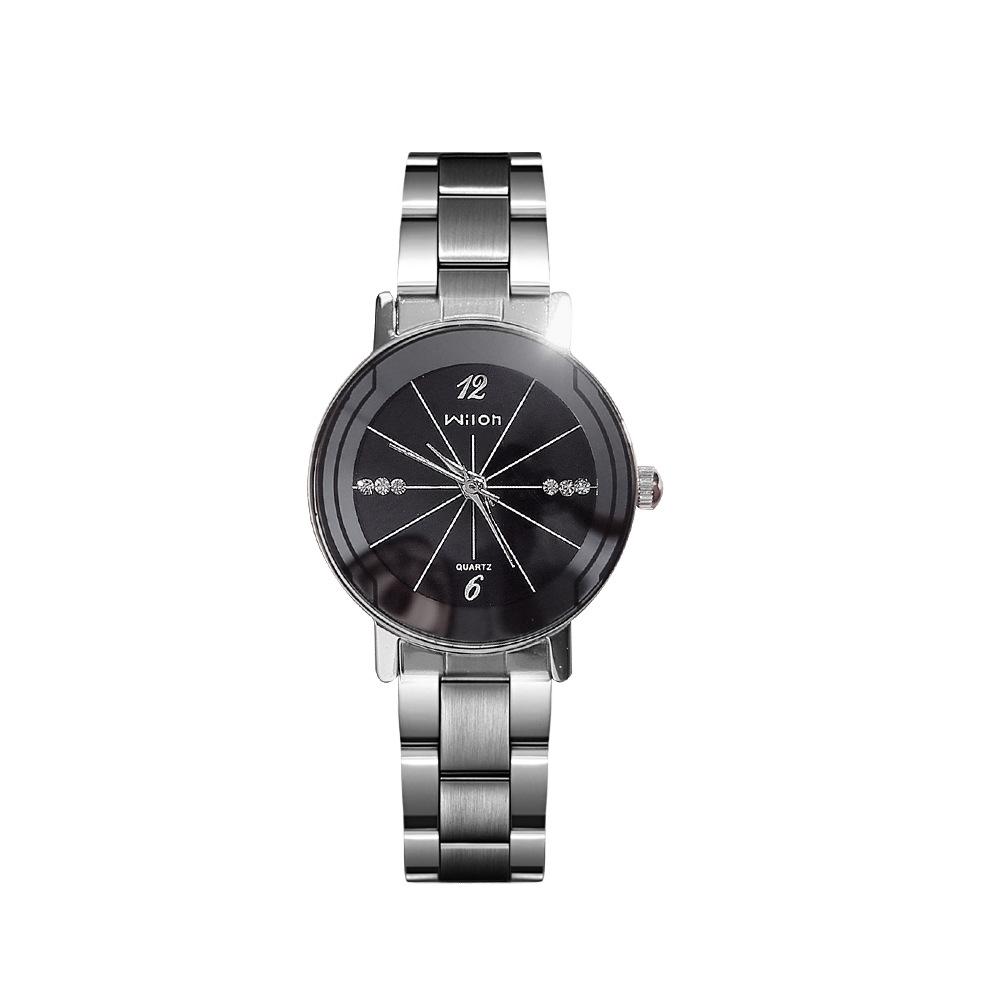 Hodinky pro ženy Pár Nerezová ocel Ocelový pásek Quartz hodinky Trend Móda Diamond Dámské hodinky Dámské hodinky
