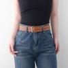Studded Wide Leather Belt Women Punk Y2K Hip Hop Style Adjustable Waistband With Metal Pin Buckle