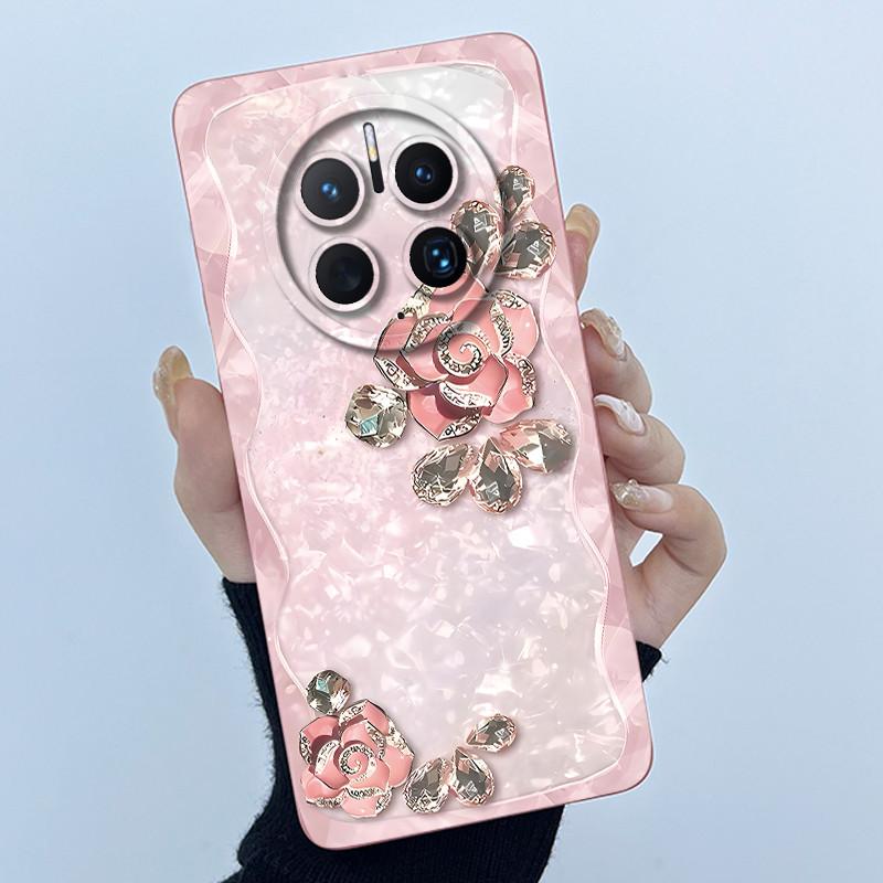 For Huawei Mate 50 50 Pro 50E Phone Case Mate50 Cover Fashion Simplicity Flowers Soft Liquid Silicone Shell For Mate50Pro Fundas