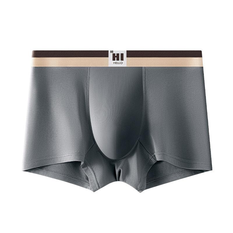Men's Spring and Summer Trendy Pure Cotton Breathable Graphene Antibacterial Crotch Briefs