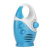 AM FM Portable Radio Portable Hook Type Waterproof Broadcast Music Shower Speaker Radio Blue