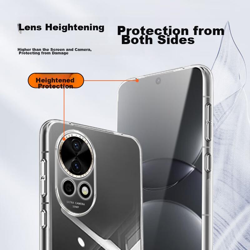 Case for Huawei Nova 13, Protective Cover with Full Lens Protection, Simple Skin-Friendly Transparent Soft, Fingerprint-Resistant Back Cover