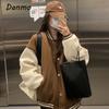 Danmo Harajuku Bomber Jackets Women Coat Baseball Jacket Autumn Unisex Boyfriend Style Varsity Hiphop Streetwear