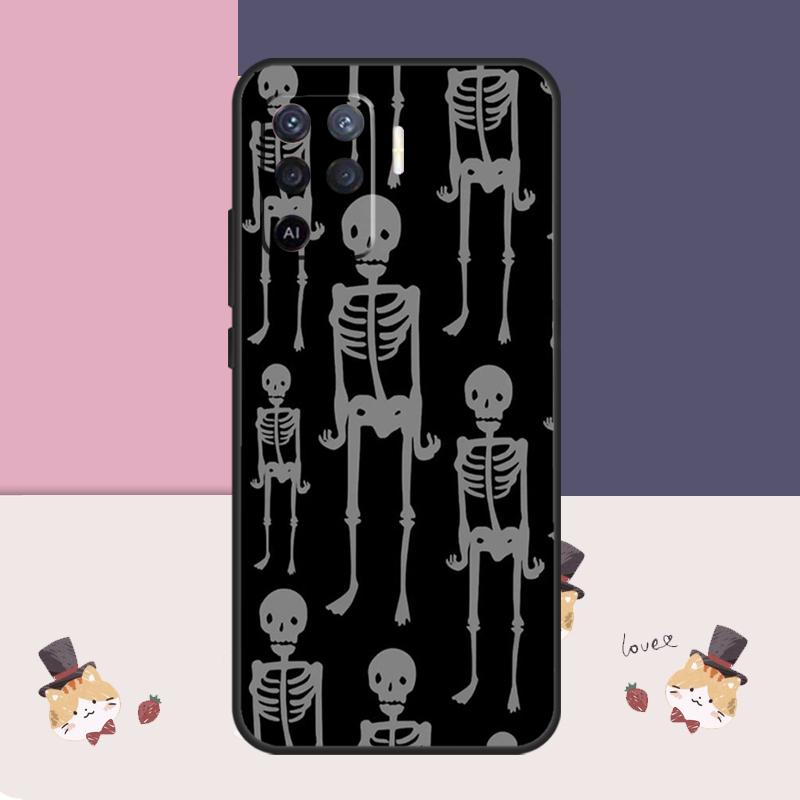 Trippy Skelet Hoesje Voor Oppo A77 A17 A57 A40 A78 A54 A74 A94 A76 A16 A96 A18 A60 A80 A38 A58 A98 A15 A5 Pro