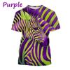 Zebra Pattern T Shirt Men's Cute Animals 3D Printed T-Shirts Summer Fashion Kids Women Casual Cool O Neck Loose Tees Tops