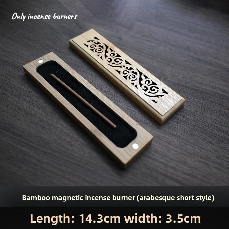 1pcs Home Bamboo Incense Box Incense Plug-in Incense Burner Lying Incense Burning Incense Box Incense Burner Plate