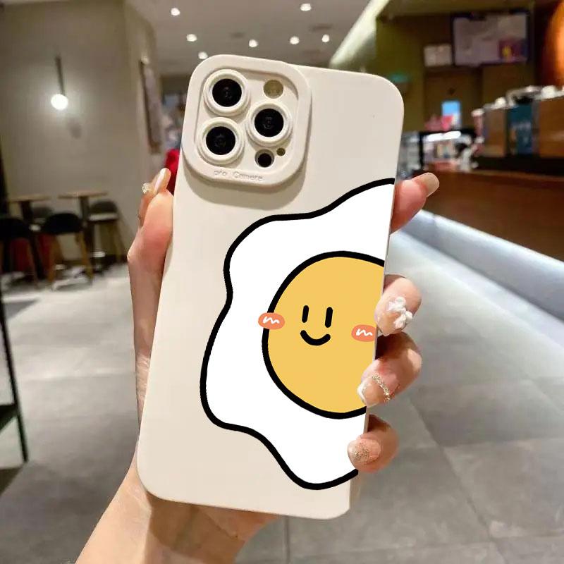 Tomato and Egg Phone Case IPhone 16 15 Pro Max Case For IPhone 13 14 15 12 11 Pro XS Max 12 13 Mini XR X Plus Shockproof Case