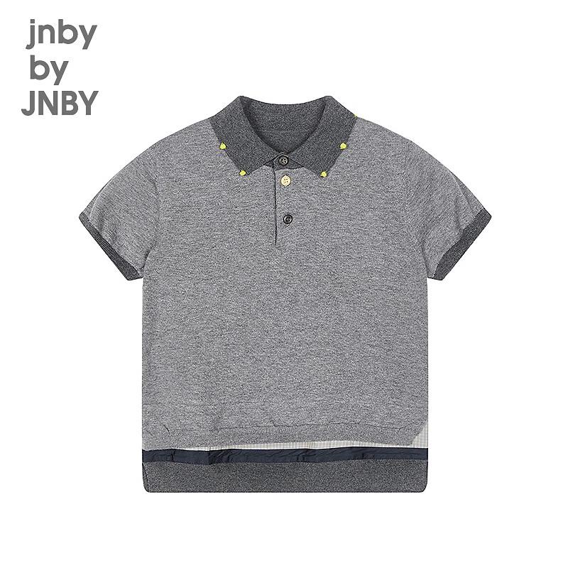 JNBY by JNBY Kids' Polo Collar Color-Blocked Knit Sweater
