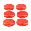 6Pcs Guitar Tuning Peg Buttons Plastic Comfortable Grip Tuner Buttons for Electric Acoustic Guitar Red