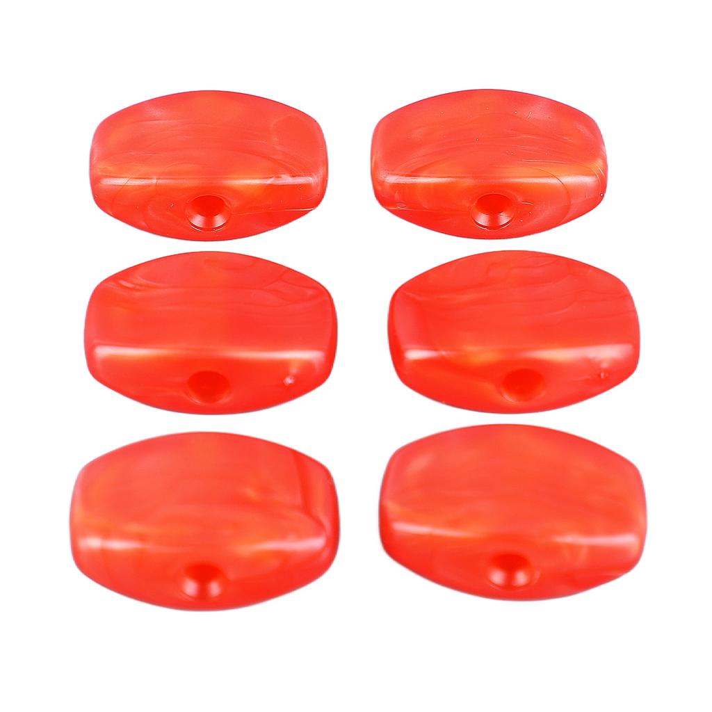 6Pcs Guitar Tuning Peg Buttons Plastic Comfortable Grip Tuner Buttons for Electric Acoustic Guitar Red