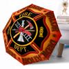 Feuerwehr Mut Outdoor Automatischer Regenschirm Einziebares Design mit 8 Speichen Langlebigkeit Leicht Perfektes Geschenk für Freunde Familie