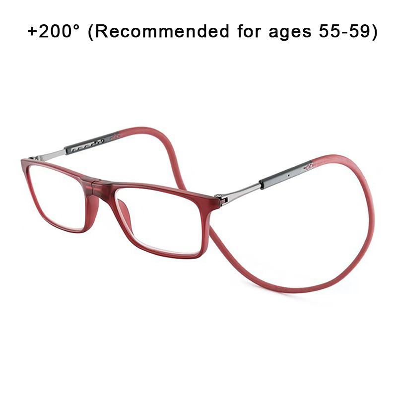 

Folding Neck Hanging Presbyopia Glasses Hd Resin Magic Magnet Presbyopia Glasses Presbyopic Eyeglasses as the picture