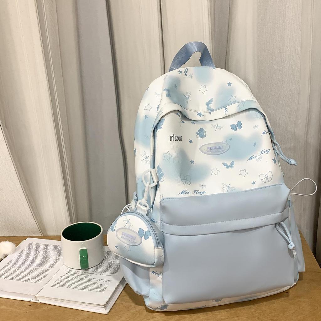 2025 Bow Print Large Capacity Backpack for Primary School Girls