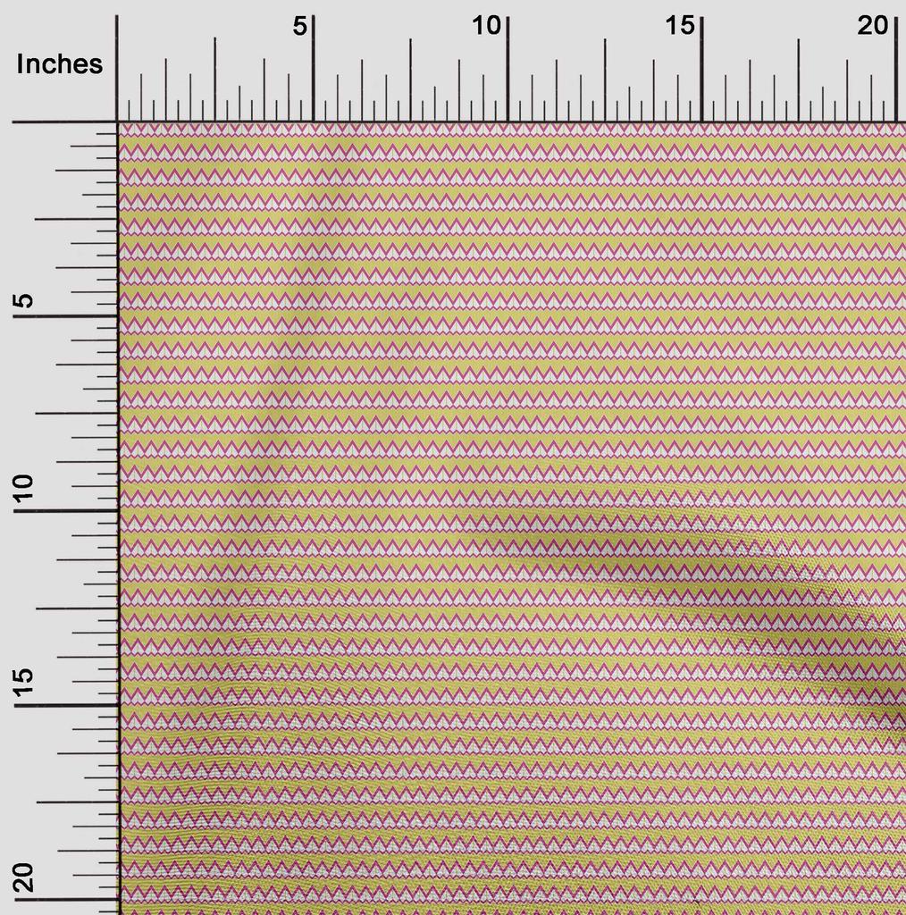 oneOone Cotton Flex Fabric Chevron Geometric A  Printed Craft Fabric BTY 40 Inch