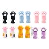 6PCS Cartoon Cats Claw Pencil Topper Silicone Pencil Caps Chewing-proof Silicone Pencil Tip Protector for Kid Student