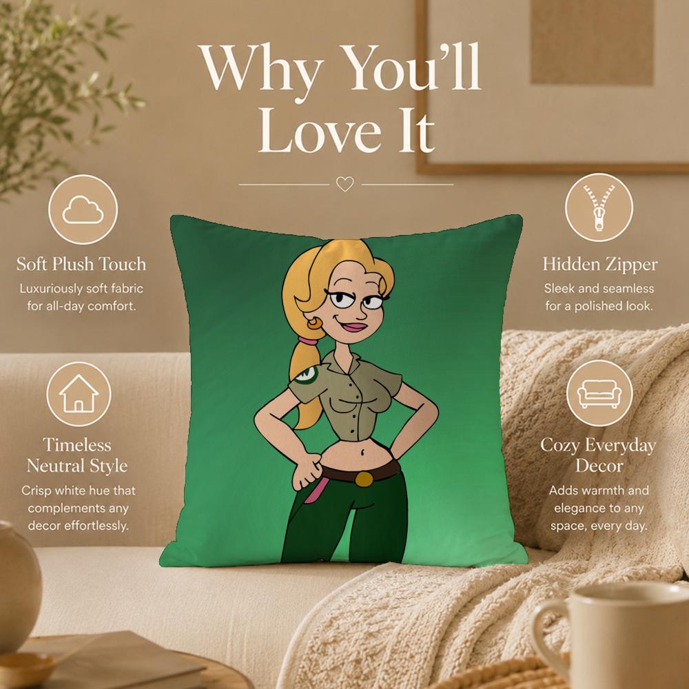 Cartoon B-BrickleberryS Cushion Cover Double-Sided Printed Pillow Cover Hypoallergenic Dust-Mite Proof