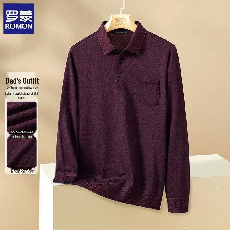 ROMON Men s Long Sleeve Polo Shirt 2XL