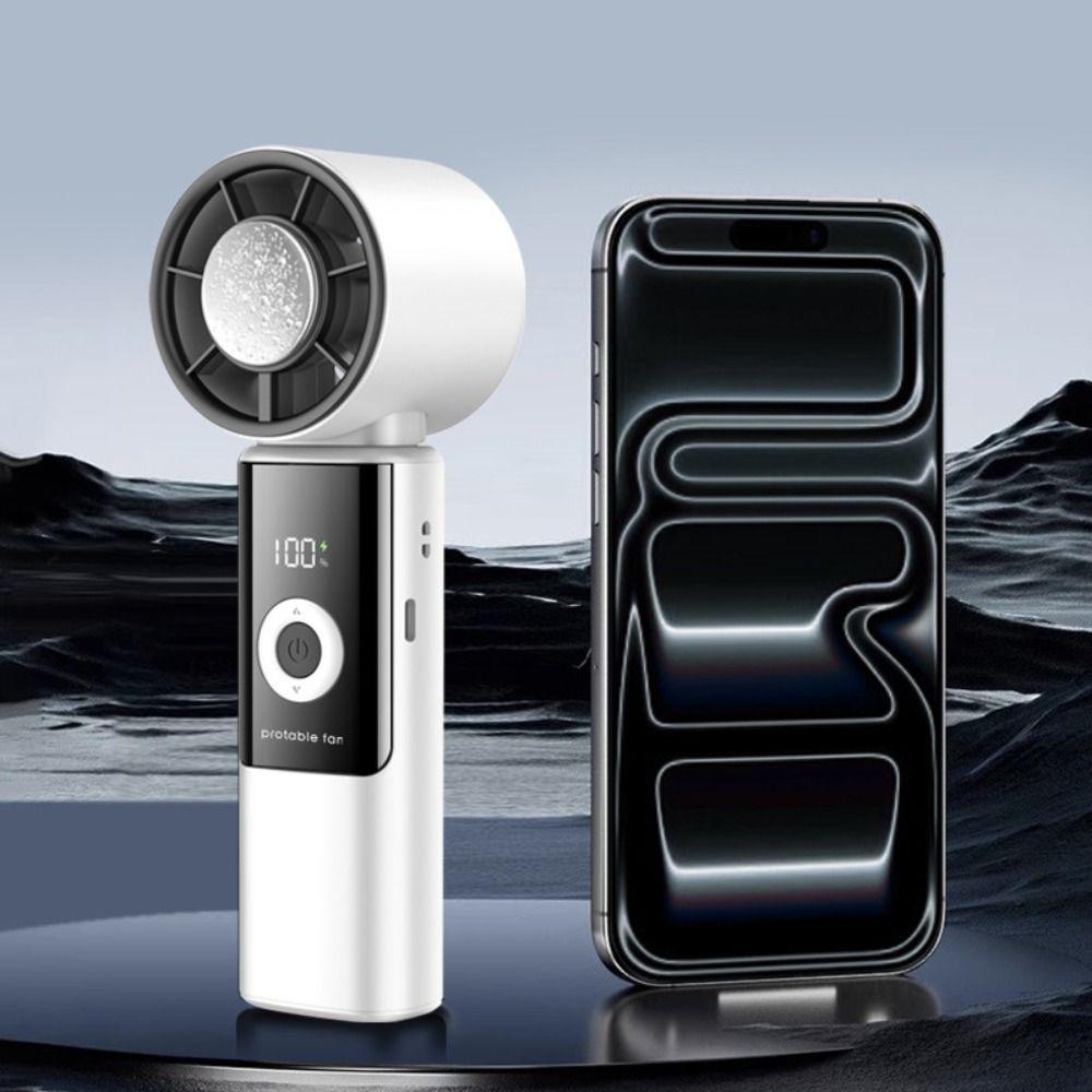 Digital Display Mini Electric Fan Adjustable Powerful Turbos Fan Portable Handheld Fan  Indoor Use