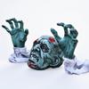 Halloween Skull Head Lawn Stakes: Haunted Escape Room Decor - Undead Trio