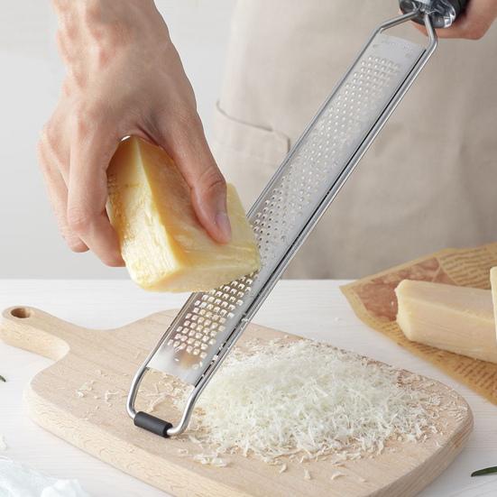 Citronskalsskalare med Ergonomiskt Halkfritt Handtag Rostfritt Stålblad Kraftig Citrusrivare Vitlök Ost Ingefära Muskot Rivverktyg