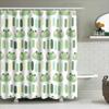 Cute Green Frog Pattern Shower Curtain For Bathroom Decor Kids Bathing Room Waterproof Fabric Home Living Room Decoration White