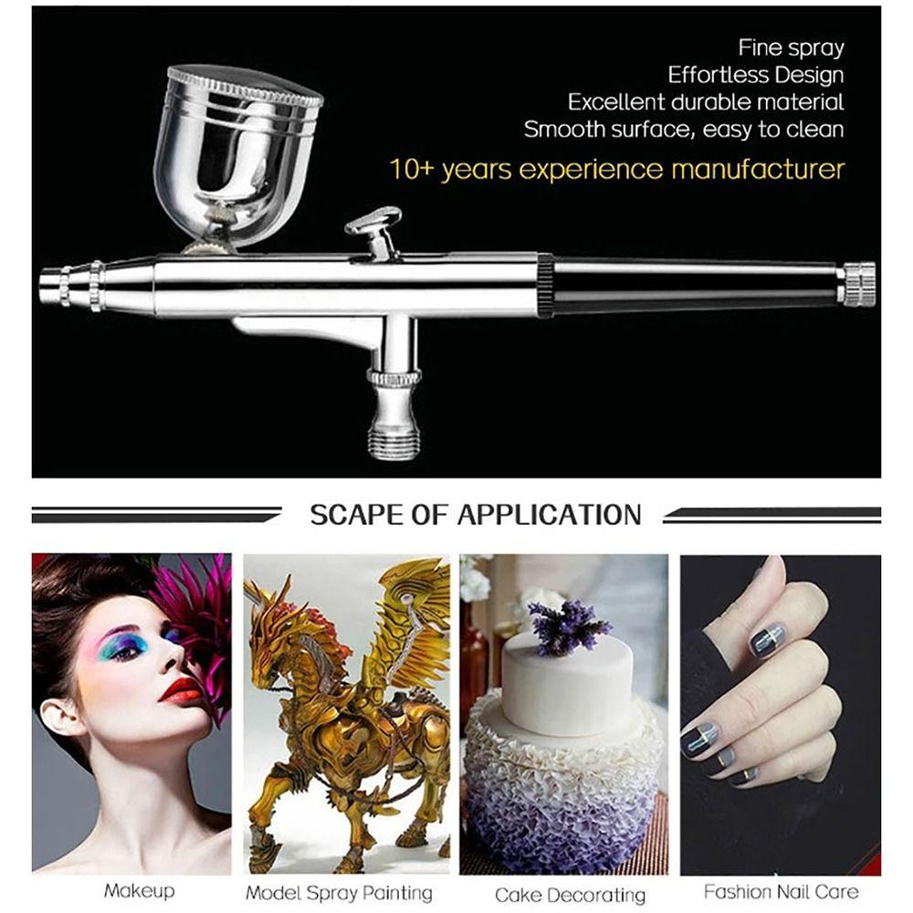 Airless Air Gravity Model Spraying Torch Dual Action HD-130 Mini Airbrush 2 Strokes 0.3mm Feed Spray Torch