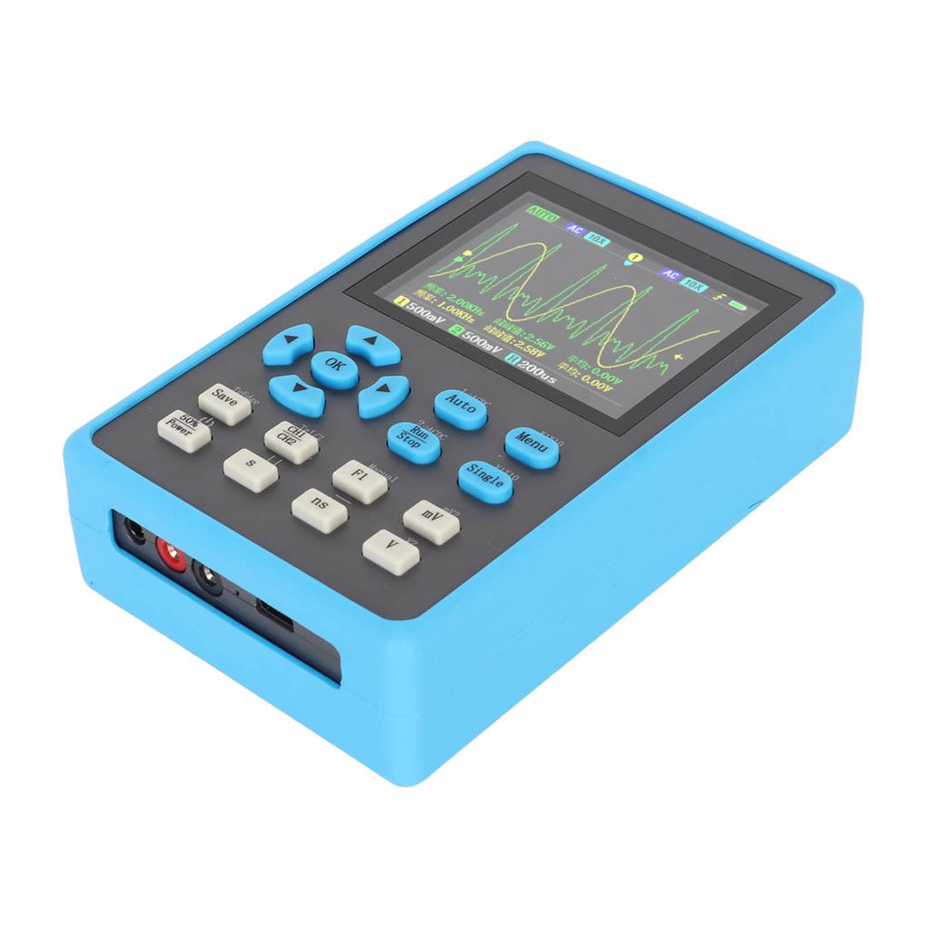 Handheld Oscilloscope 2 Channel 120MHz Bandwidth 2.8in LCD Backlight Display 3 Scan Modes Digital Oscilloscope