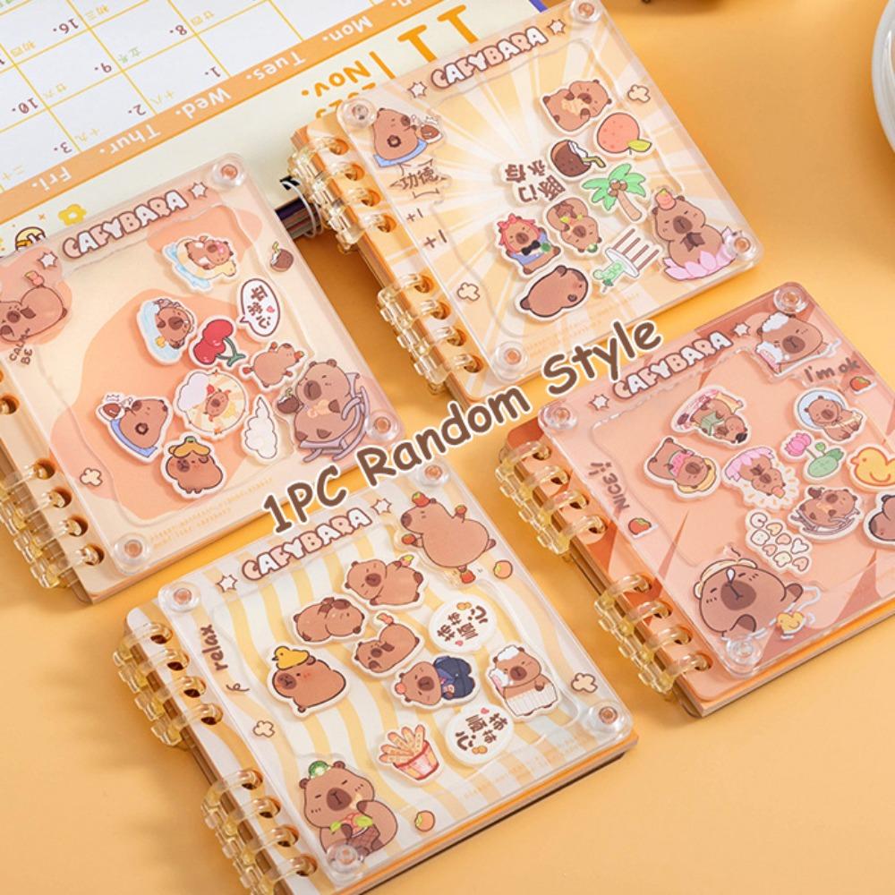 

Блокноты Акриловая трясущаяся капибара Книга Портативный блокнот капибары Капибара Карманная книга Дневник