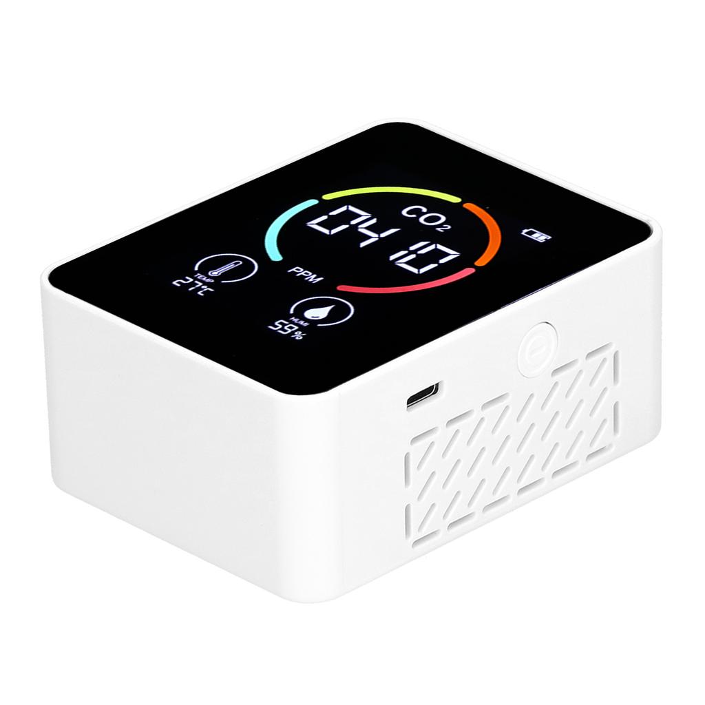 Carbon Dioxide Detector Semiconductor USB Charging LCD Temperature Humidity Detection Air Quality Detector