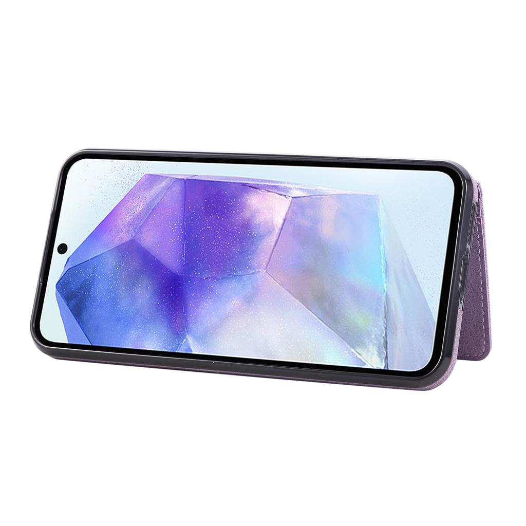 For Samsung Galaxy A56 5G Case Card Holder Kickstand Leather + TPU Phone Cover with Ring Holder