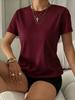 Women's 2026 New Slim Fit Round Neck T-Shirt Basic Summer Short Sleeve Top